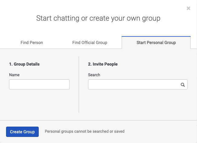 Create your own personal group