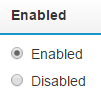 Connector Enabled-Disabled radio buttons