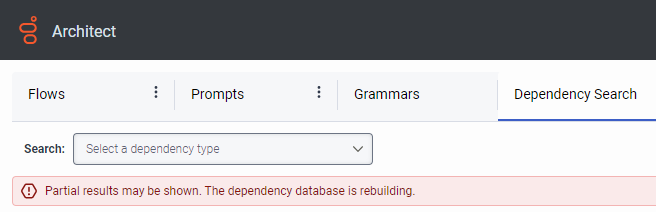 Dependency database rebuilding