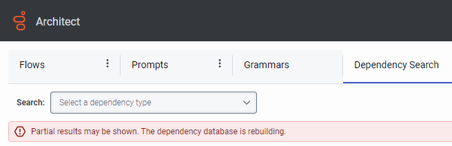 Reconstrucción de la base de datos de dependencias