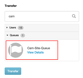 Transfer choose queue