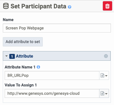 Set Participant Data with custom attribute BR_URLPop