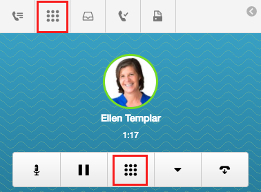 Open the dialpad during a call