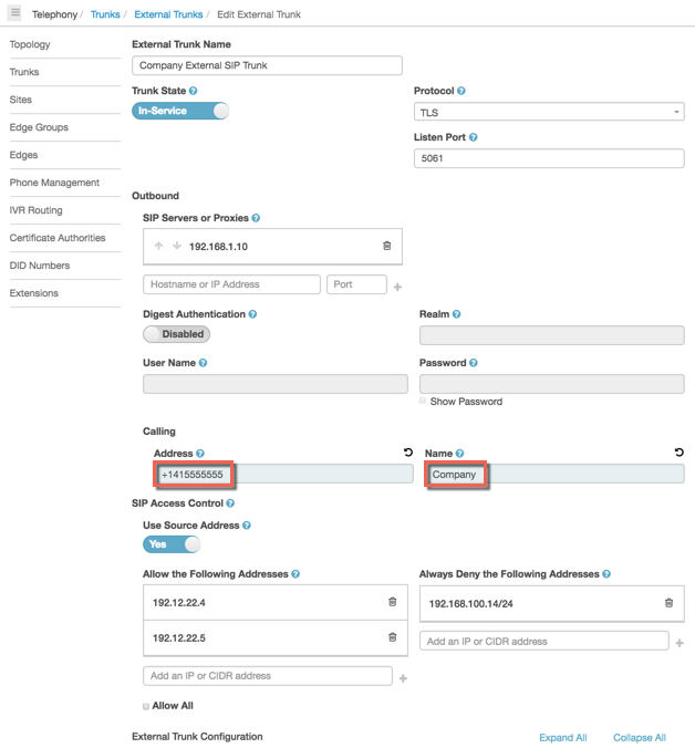 Create an external trunk - PureCloud Resource Center