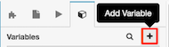 Die Abbildung zeigt die Schaltfläche zum Hinzufügen einer neuen Variable.
