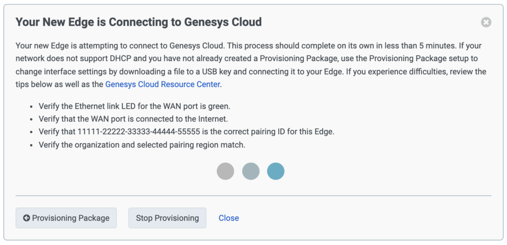 Pair the Edge using a USB flash drive - Genesys Cloud Resource Center