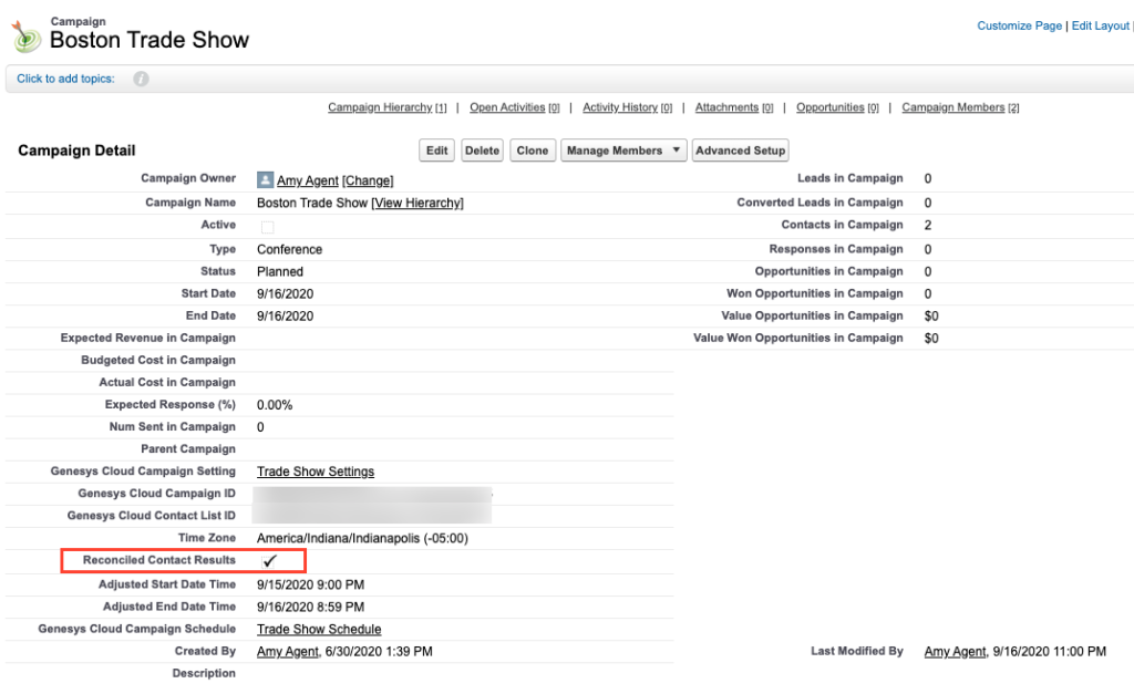 Reconciliation of campaign data Genesys Cloud Resource Center