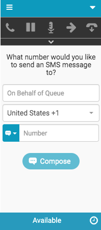 New Interaction window for SMS messages