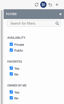 Dashboard filters