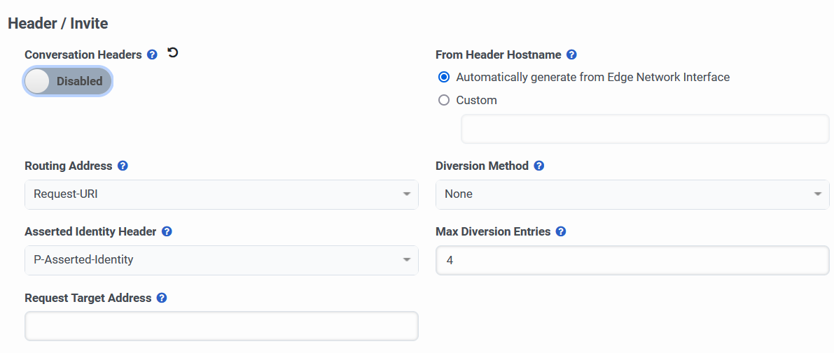 More Configuration Options