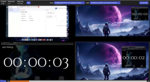 Visor de reproducción de grabaciones de pantalla en vista de diseño.
