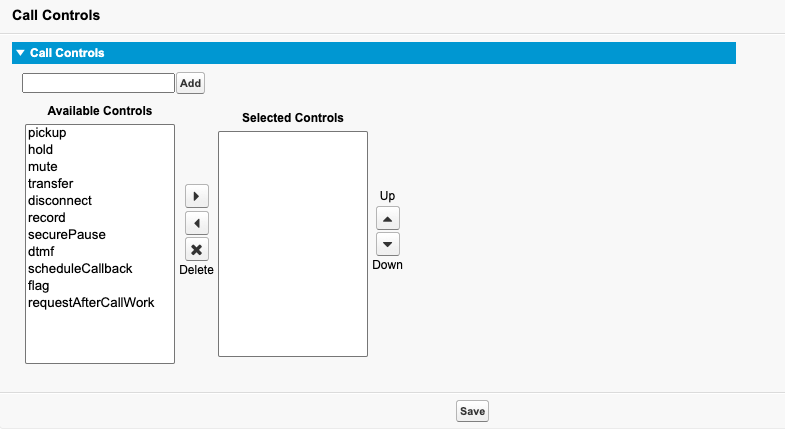 Configure call controls in Salesforce