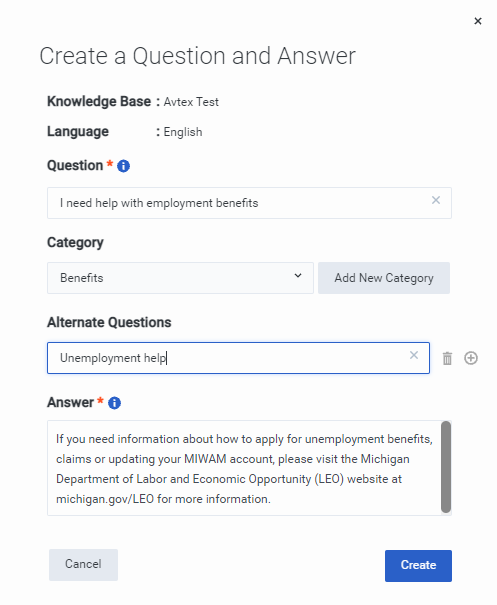 Create a Question and Answer dialog box