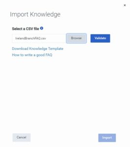 Import knowledge V1