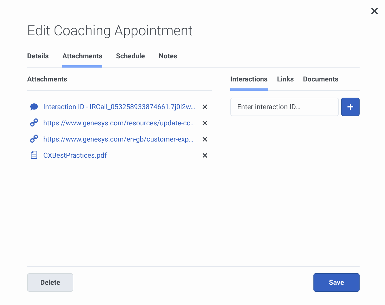 Edit a coaching appointment - Genesys Cloud Resource Center