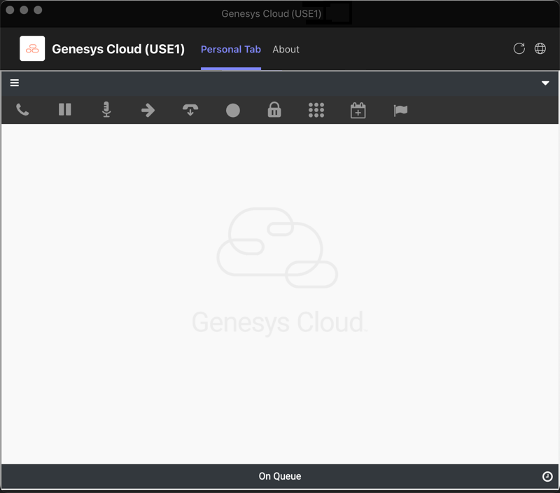 此图是 Microsoft Teams 中 Genesys Cloud 客户端的屏幕截图。