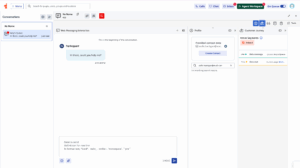 Captura de pantalla del panel de perfil con los contactos externos cosidos automáticamente
