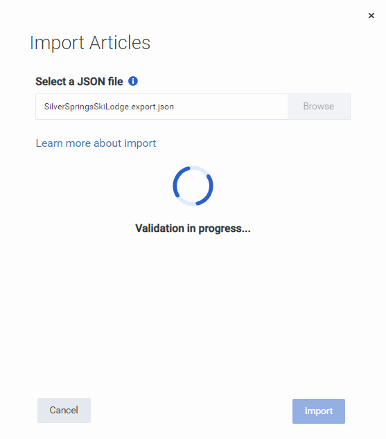 Import knowledge base articles