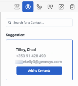The Profile field with a suggested name, phone number, and email address as entered in a web form