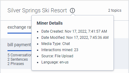 Miner details