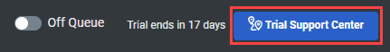 Trial Support Center button on the navigation pane