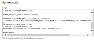 Python field script example