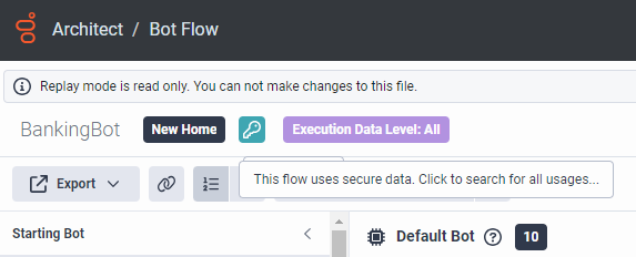 Flow contains secure data