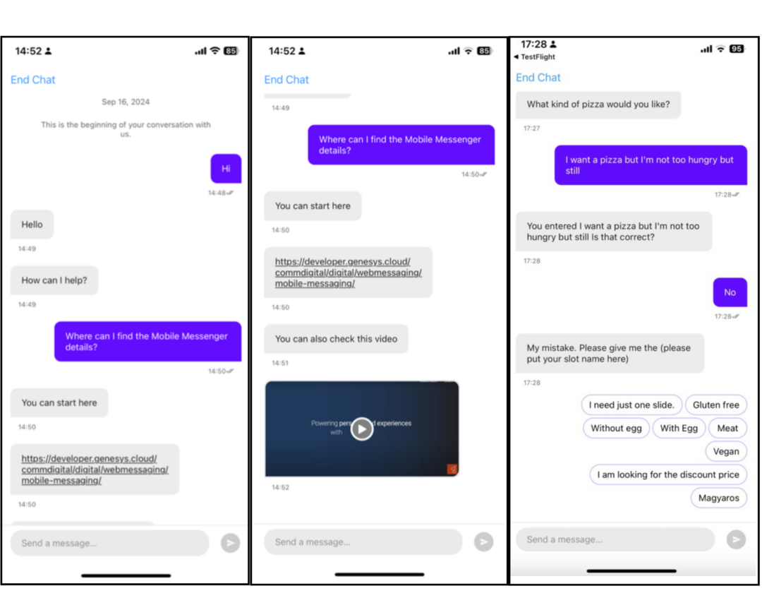 Affiche le chat sur messenger
