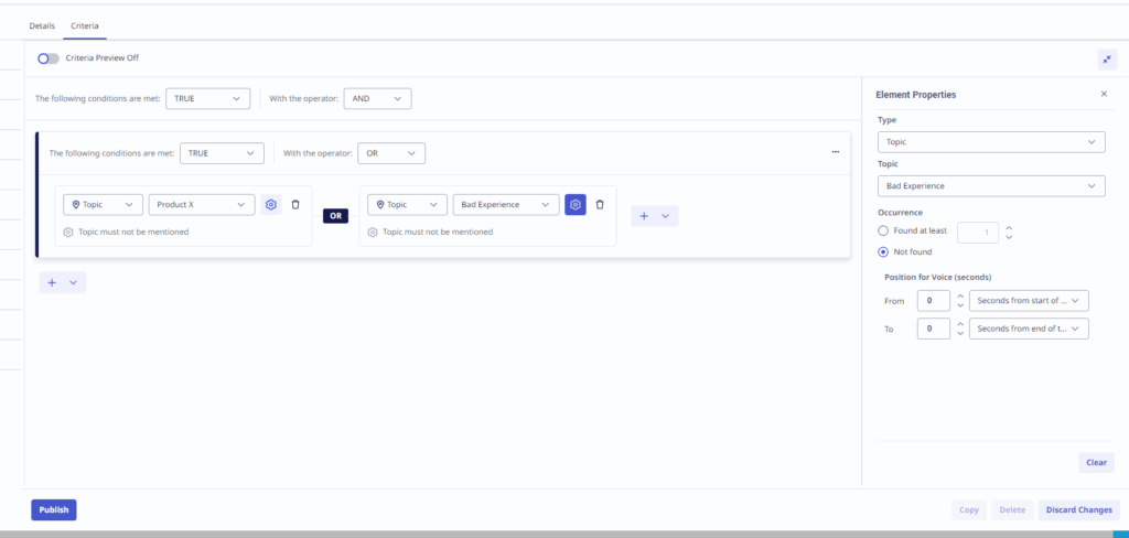 Category interaction example
