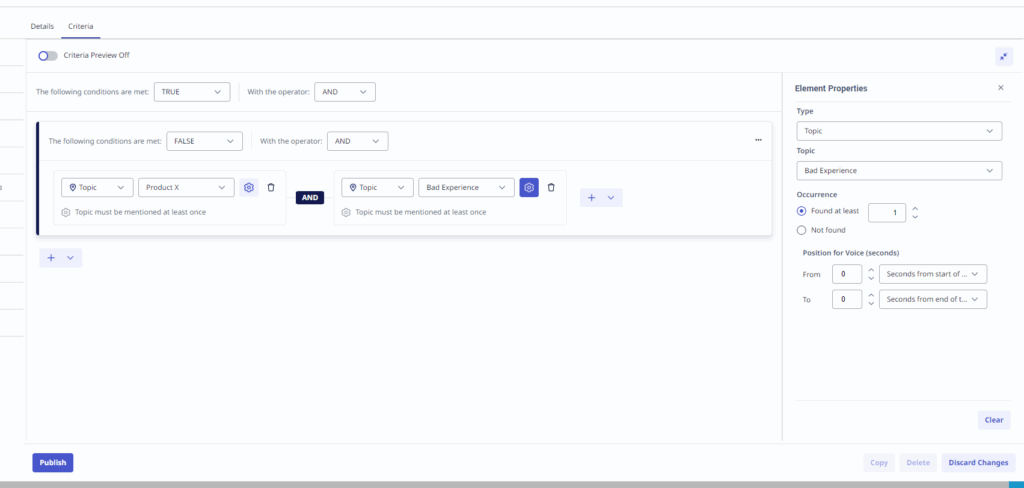 Category interaction example