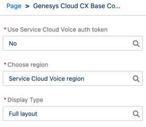 Genesys Cloud Base component properties configuration