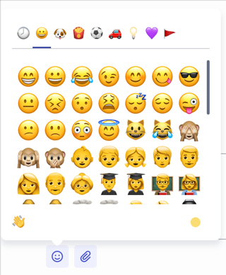 Der Genesys Cloud Messaging-Emoji-Picker