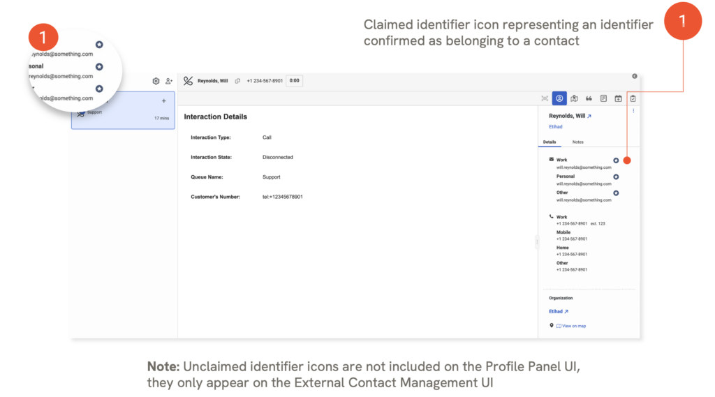 New Claimed identifier icons - profile panel
