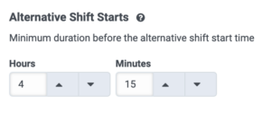 This field indicates the time when the alternative shift starts.