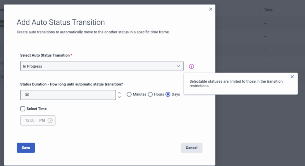 Améliorations de l'interface utilisateur de l'automatisation avant le travail