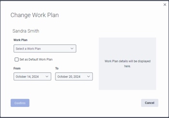 Change work plan details