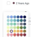 Color palette displays the available colors for selection