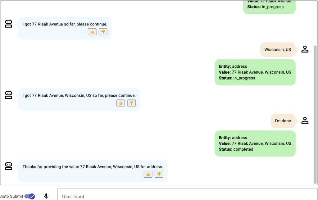 Example 1 Early exit example: delivery_address - delivery address including house number and pincode