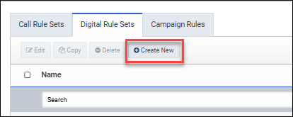 Figure shows clicking Create New button for creating a set of digital rules