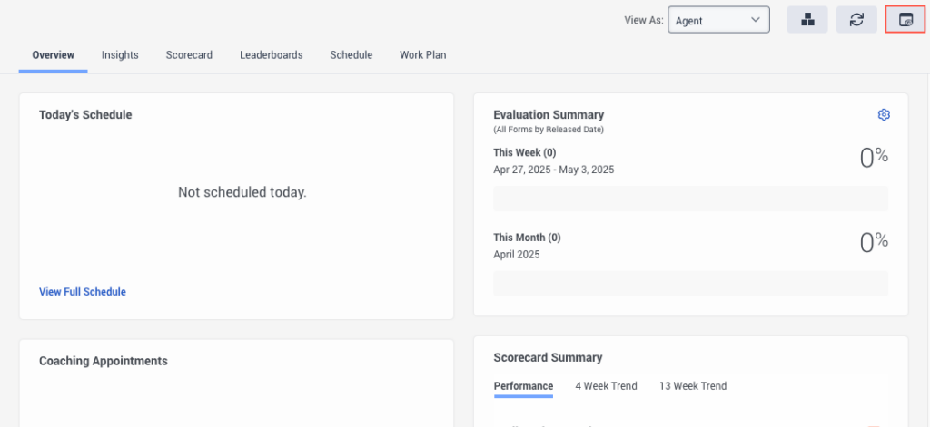 Log capture option in the Activity view