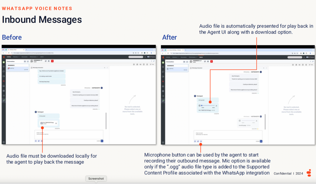 Inbound messages