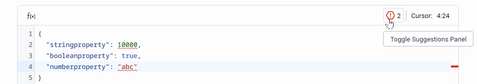 Validation in custom JSON editor in Architect