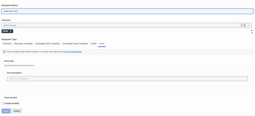 New Form UI