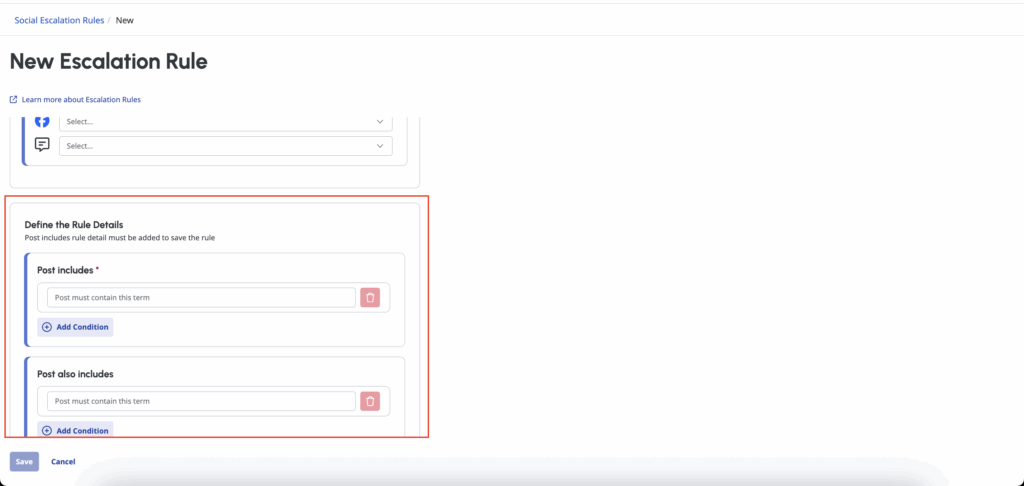 Before selection of keywords is mandatory field