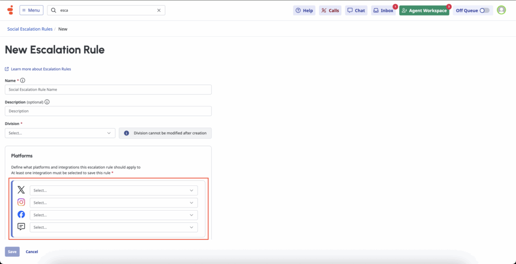 Before selection platform + integration