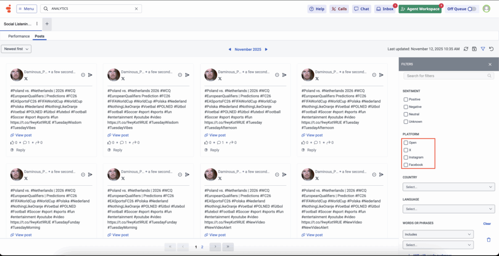 Before social posts section without GBP