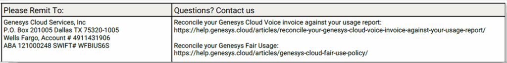 Remittance information
